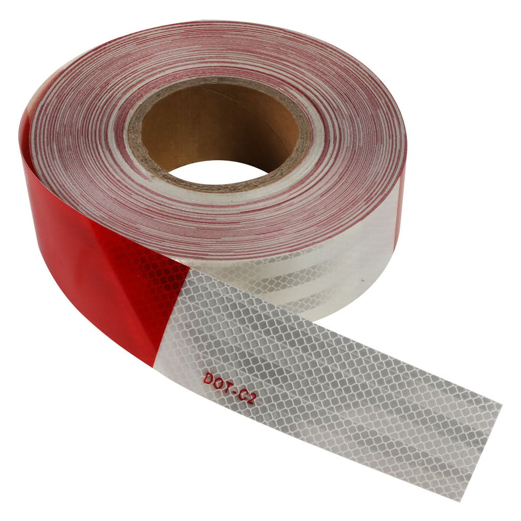 150ft DOT-C2 Conspicuity Tape Roll 6" Red White Sections
