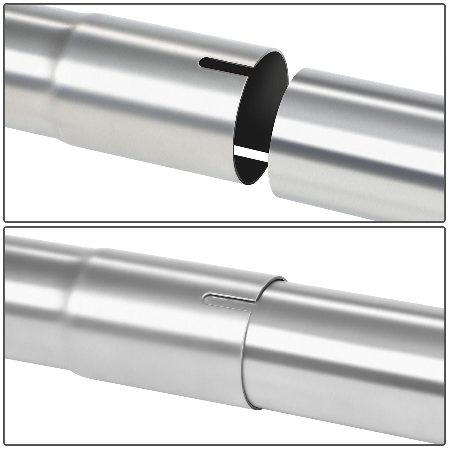 2" to 2.15" Flared 180 Degree U-Bend Exhaust Pipe Tubing Stainless Steel