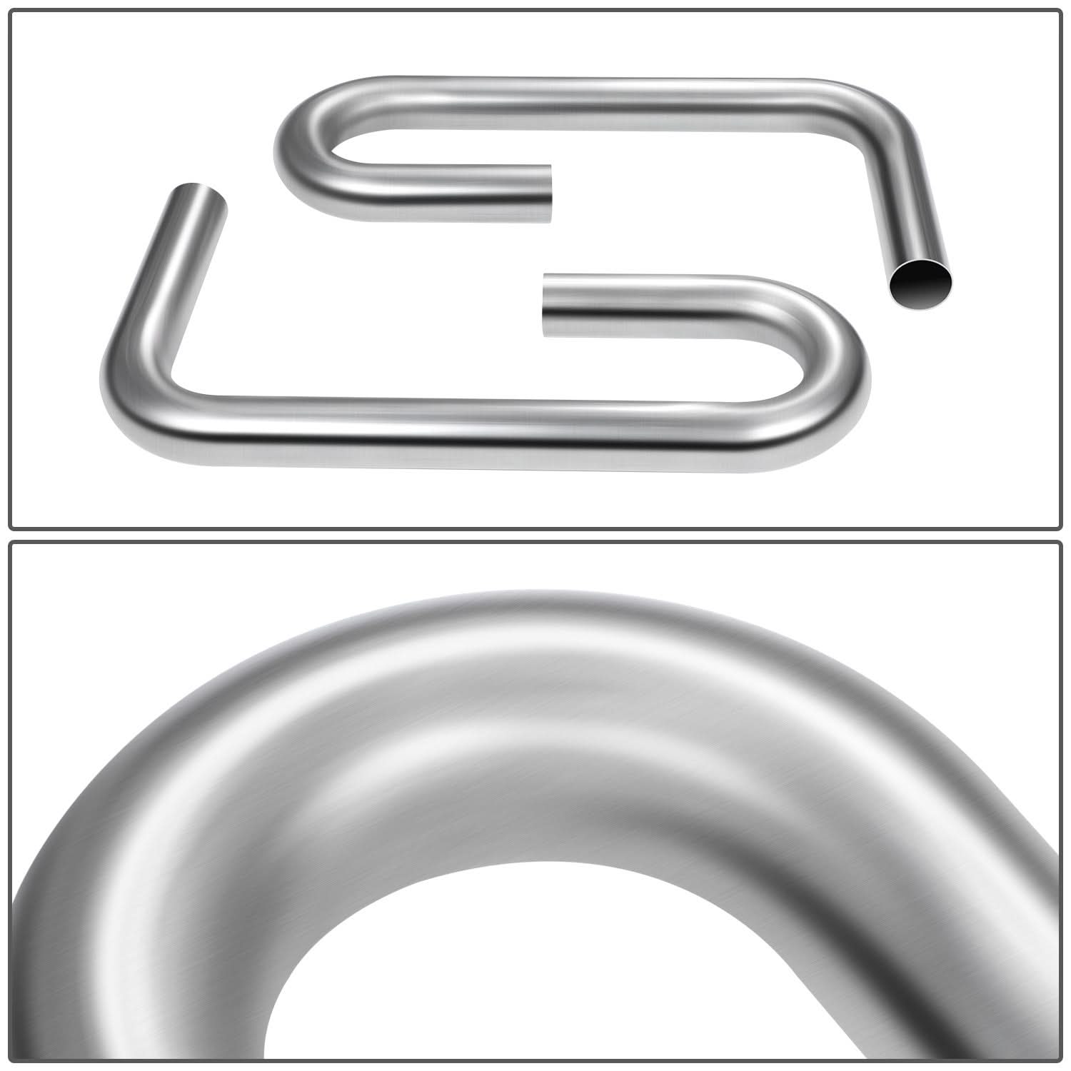 2" to 2.15" Flared 90 Degree L-Bend Exhaust Pipe Tubing Mild Steel