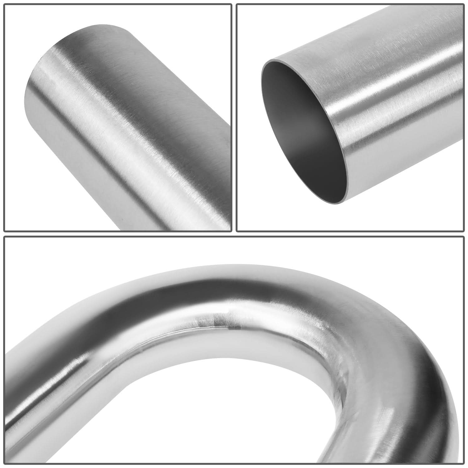 2.5" 180 Degree U-Bend Exhaust Pipe Tubing Mandrel Bent Stainless Steel