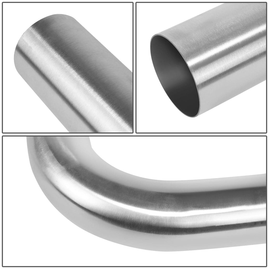 2.5" 90 Degree L-Bend Exhaust Pipe Tubing - Mandrel Bent Stainless Steel