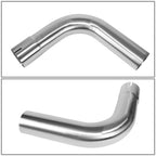 2.5" 90 Degree L-Bend Exhaust Pipe Tubing - Mandrel Bent Stainless Steel