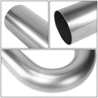 3.0"-3.15" Flared 180 Degree U-Bend Exhaust Pipe Tubing Stainless Steel