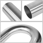 3.0"-3.15" Flared 180 Degree U-Bend Exhaust Pipe Tubing Stainless Steel