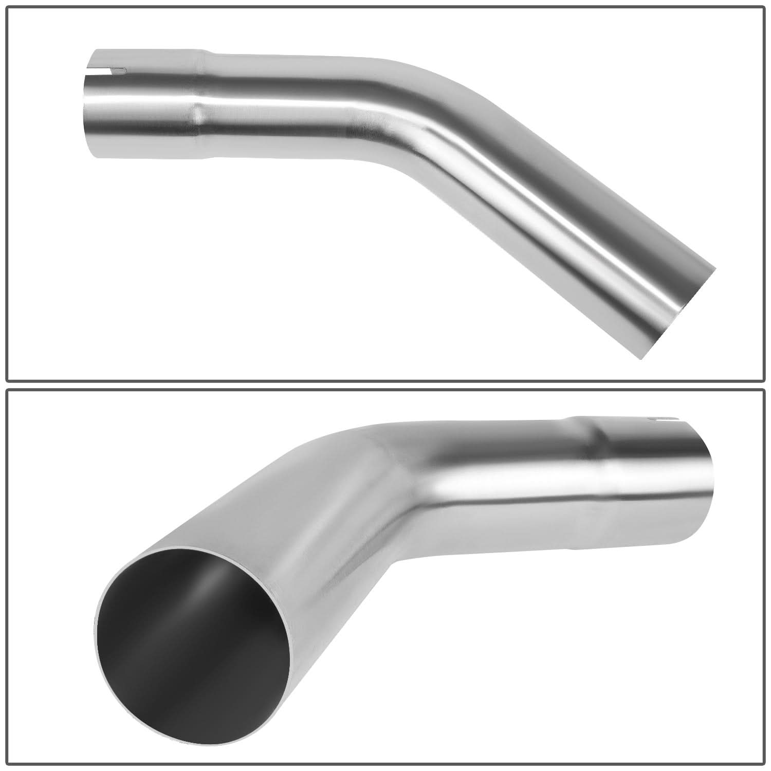 3.0"-3.15" Flared 45 Degree Exhaust Pipe Bend Tubing Stainless Steel
