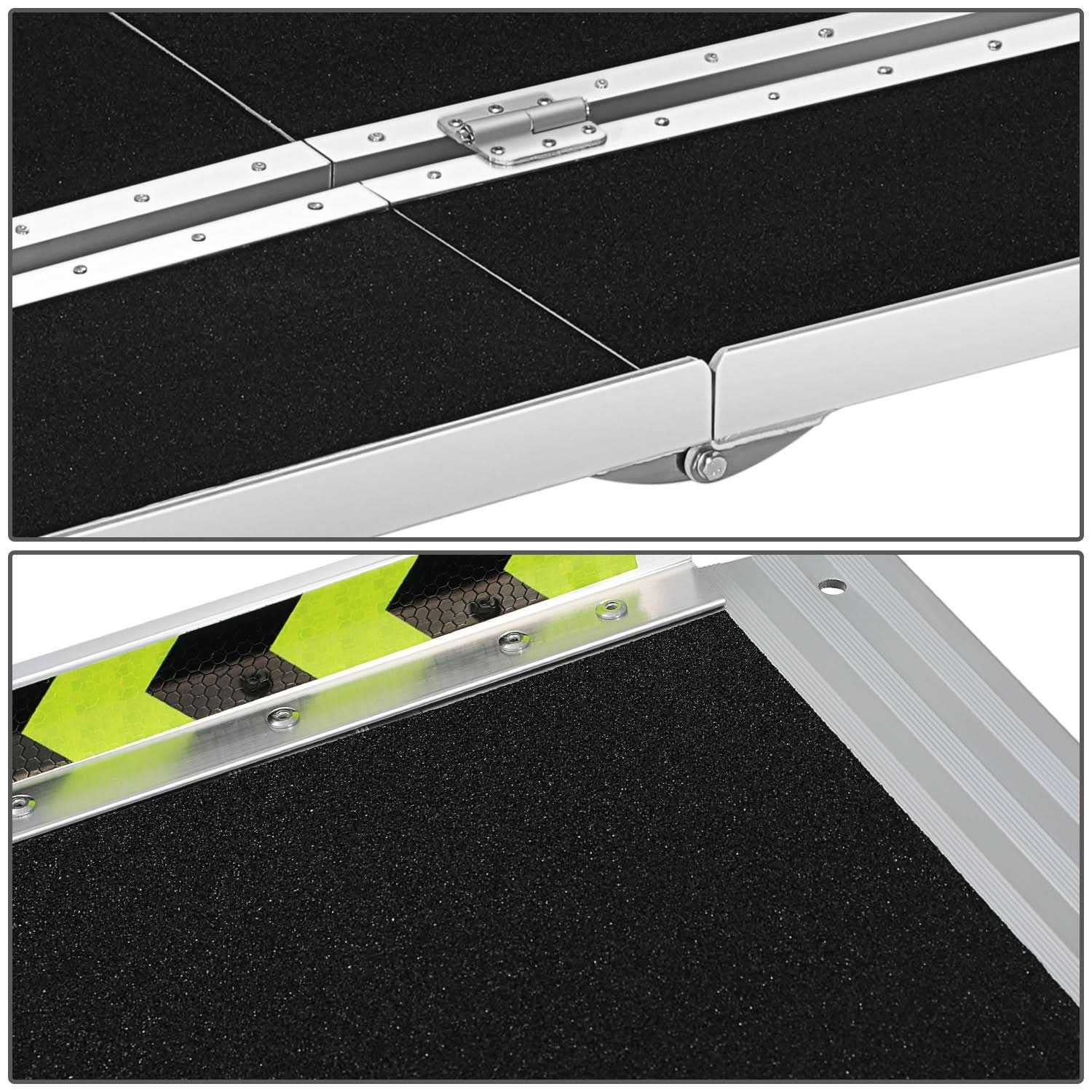 Aluminum Wheelchair Ramp 29" W x 10' L x 2" H - Metallic Black