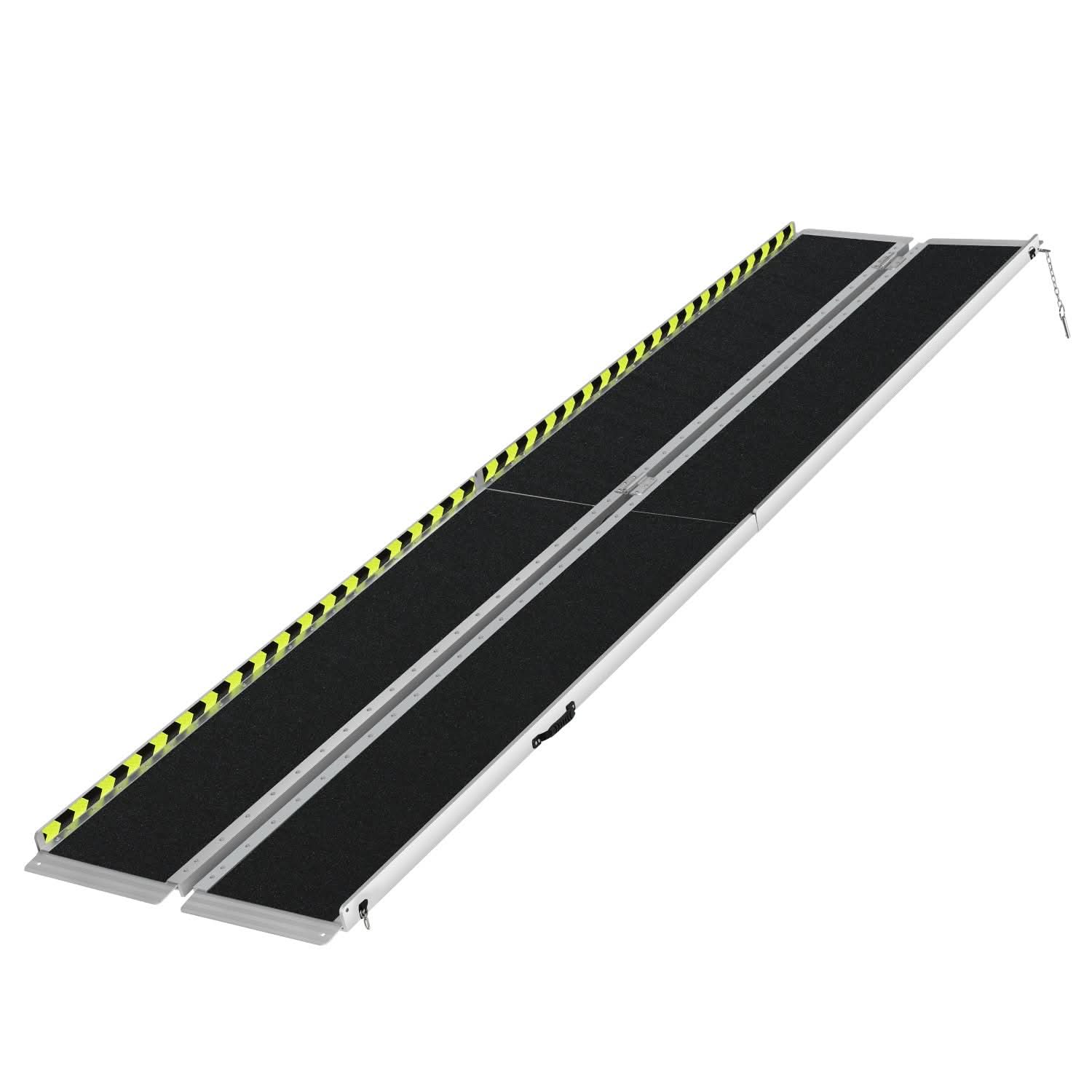 Aluminum Wheelchair Ramp 29" W x 10' L x 2" H - Metallic Black