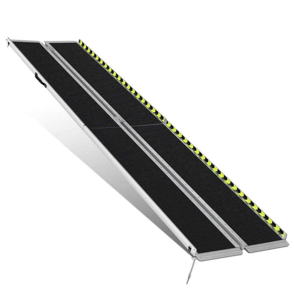 Aluminum Wheelchair Ramp 29" W x 10' L x 2" H - Metallic Black