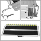 Aluminum Wheelchair Ramp 29" W x 4' L x 2" H Extended - Metallic/Black