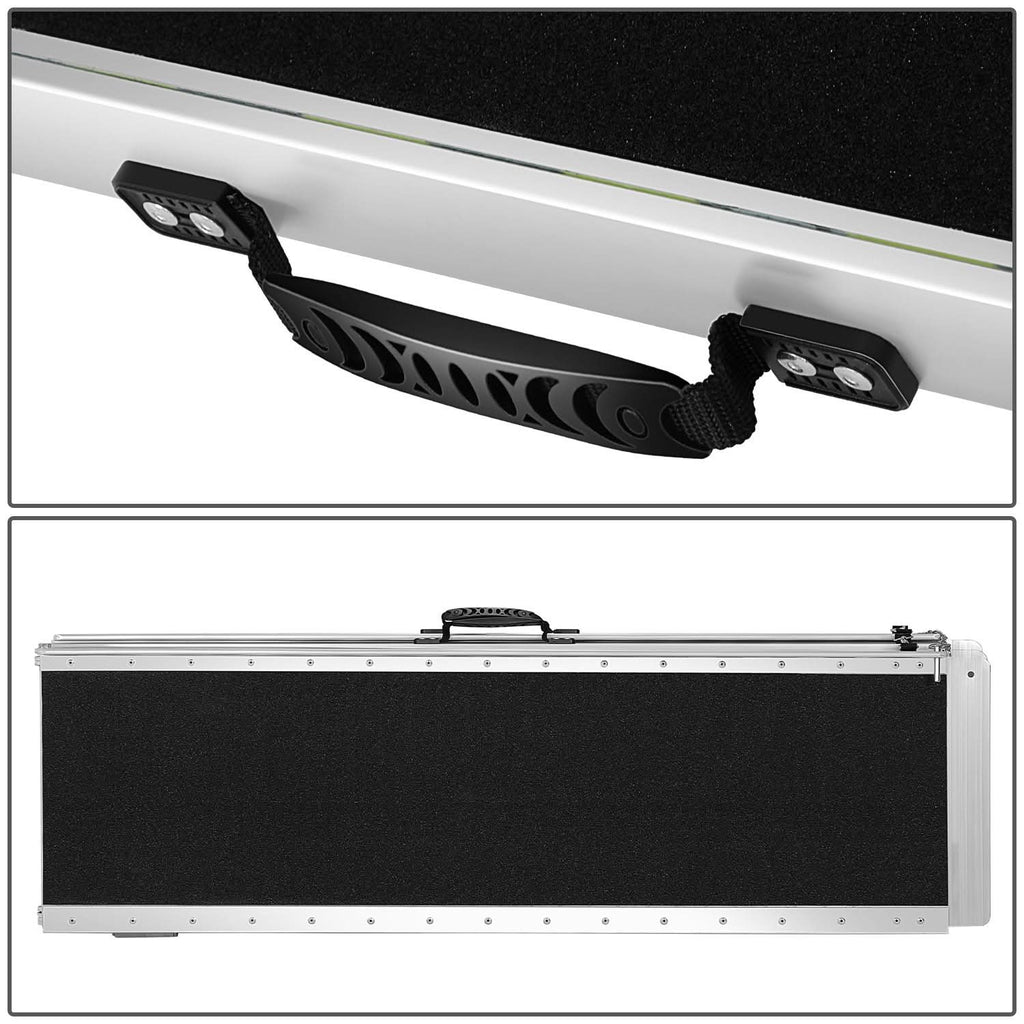 Aluminum Wheelchair Ramp 29" W x 7' L x 2" H - Metallic Black