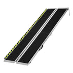 Aluminum Wheelchair Ramp 29" W x 7' L x 2" H - Metallic Black