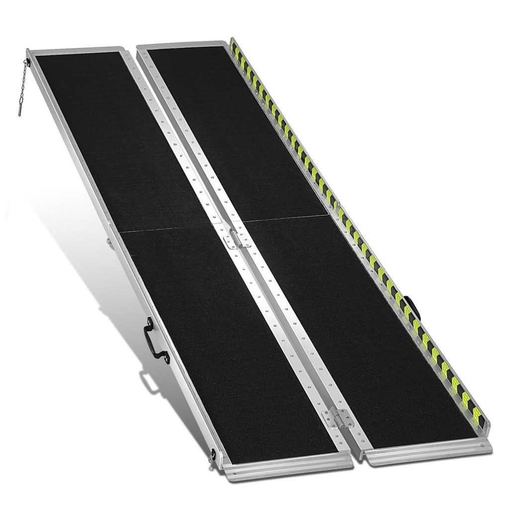 Aluminum Wheelchair Ramp 29" W x 7' L x 2" H - Metallic Black