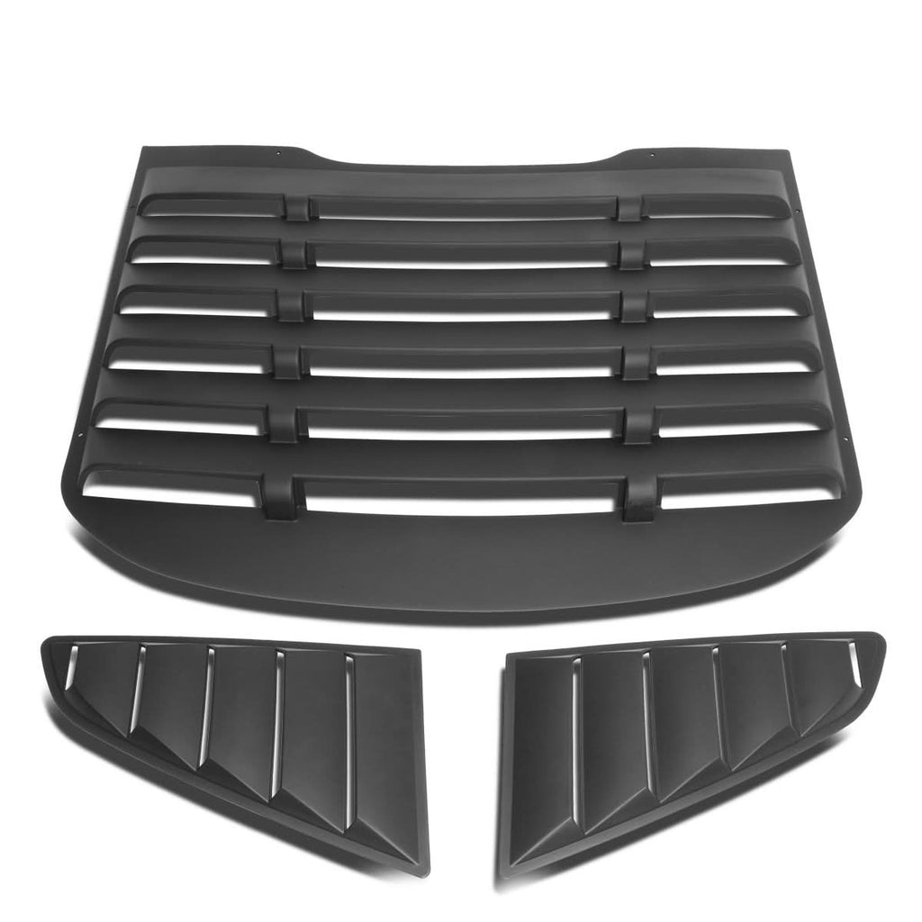 2015-2018 Ford Mustang Window Louver 3 Piece Kit - Black