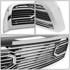 10-18 Dodge Ram 2500/3500 Big Horn Style Badgeless Grille - Chrome