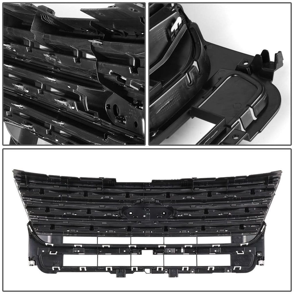 2016-2017 Ford Explorer OE Factory Style Glossy Black Grille