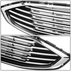 2017-2018 Ford Fusion OE Style Black Chrome Grille