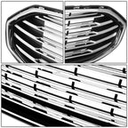 2017-2018 Ford Fusion OE Style Black Chrome Grille