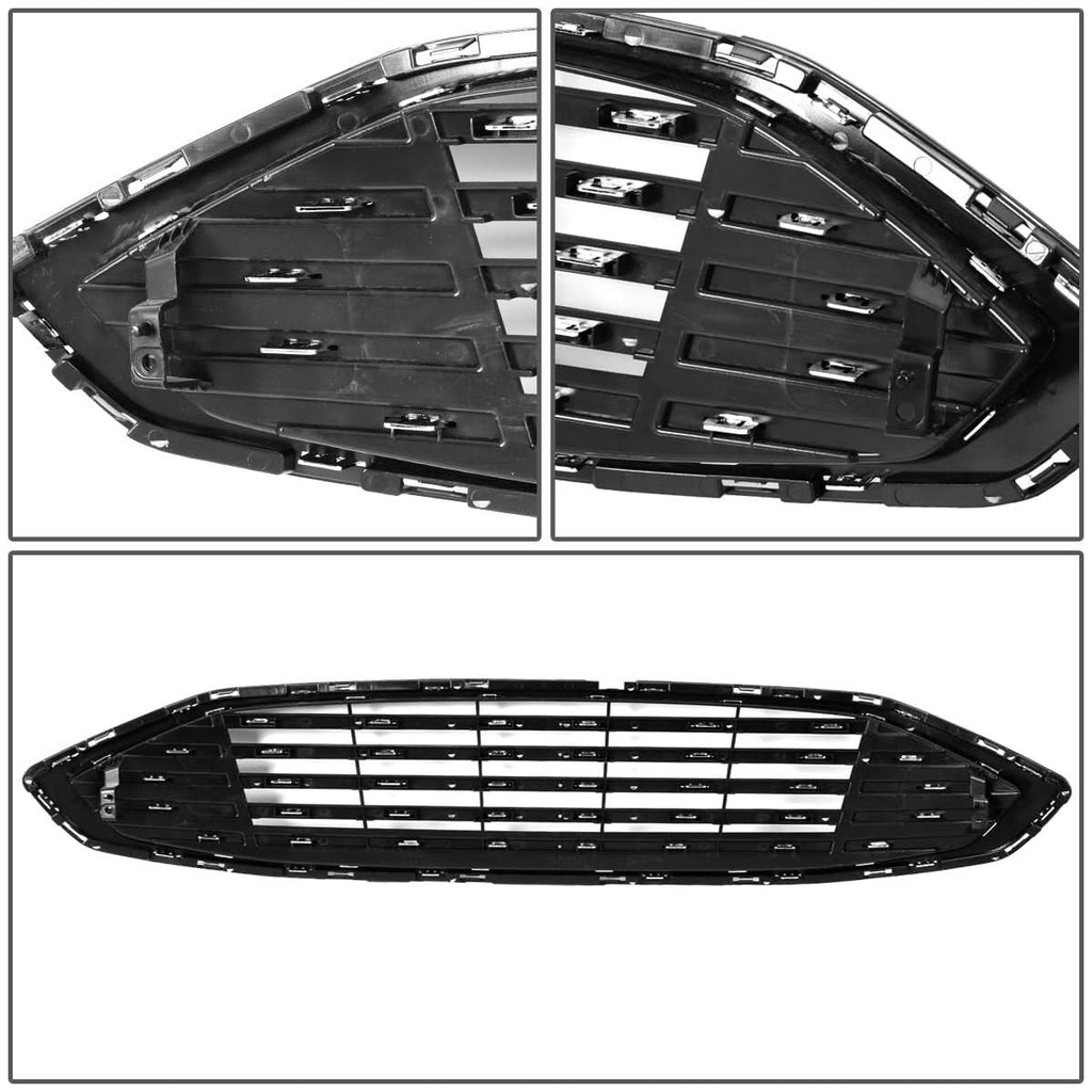 2017-2018 Ford Fusion OE Style Black Chrome Grille