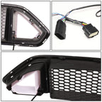 2018-2020 Ford Mustang Honeycomb Front Upper Grille with Triangle LED DRL