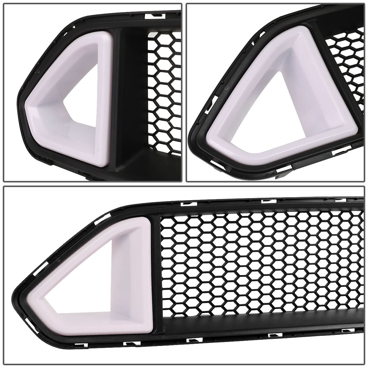 2018-2020 Ford Mustang Honeycomb Front Upper Grille with Triangle LED DRL