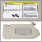 2013-2019 Nissan Pathfinder Gray Sun Visor w/ Vanity Light Passenger