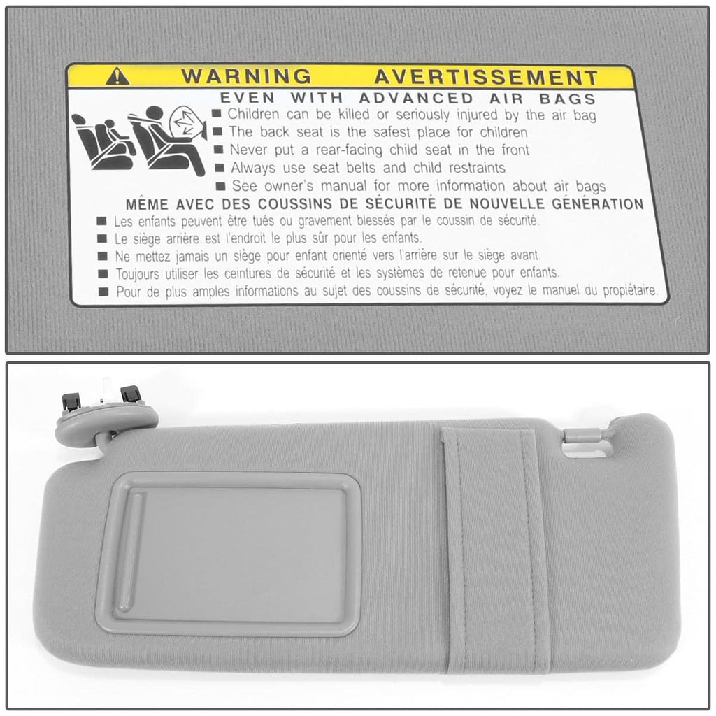 2007-2011 Toyota Camry Sun Visor - Driver Side Gray