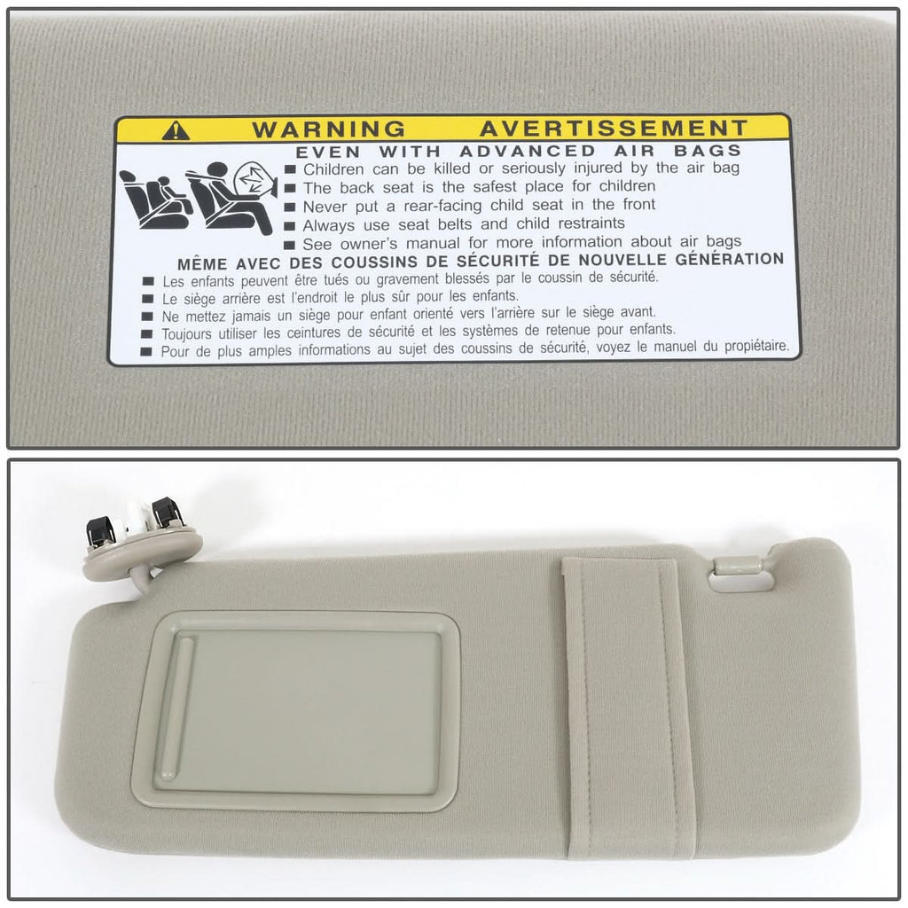 2007-2011 Toyota Camry Sun Visor Driver Side Beige Illuminated