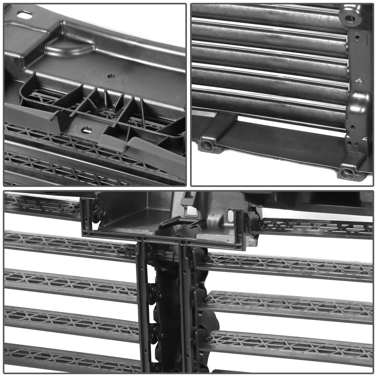 2015-2017 Ford F-150 Front Upper Radiator Shutter Grille - Black