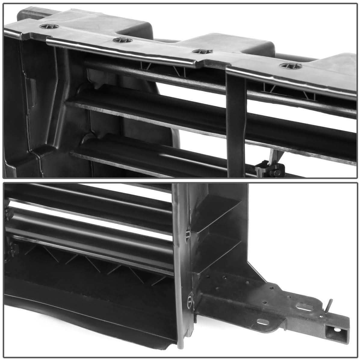 2015-2017 Ford F-150 Front Radiator Shutter w/o Actuator Black