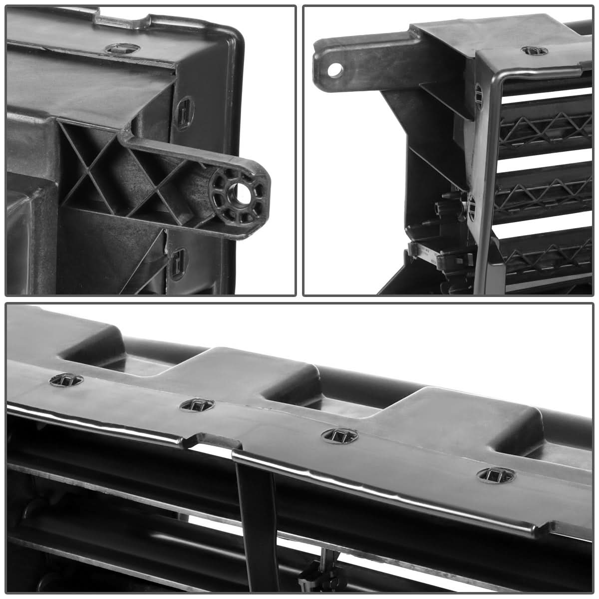 2015-2017 Ford F-150 Front Radiator Shutter w/o Actuator Black
