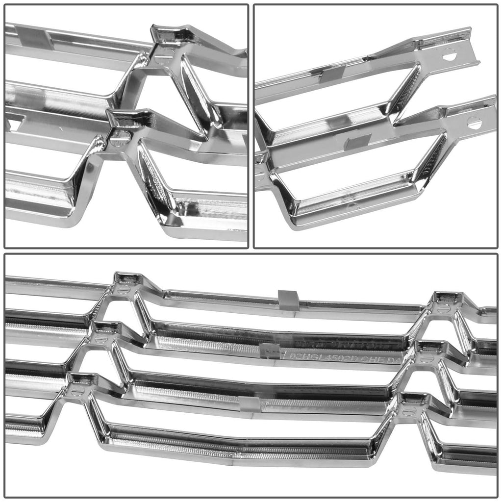 2016-2018 Chevrolet Silverado 1500 Chrome Grille Overlay Insert - 2PCS