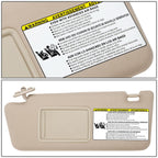 2005-2015 Toyota Tacoma Double Cab Sun Visor - Beige/Tan