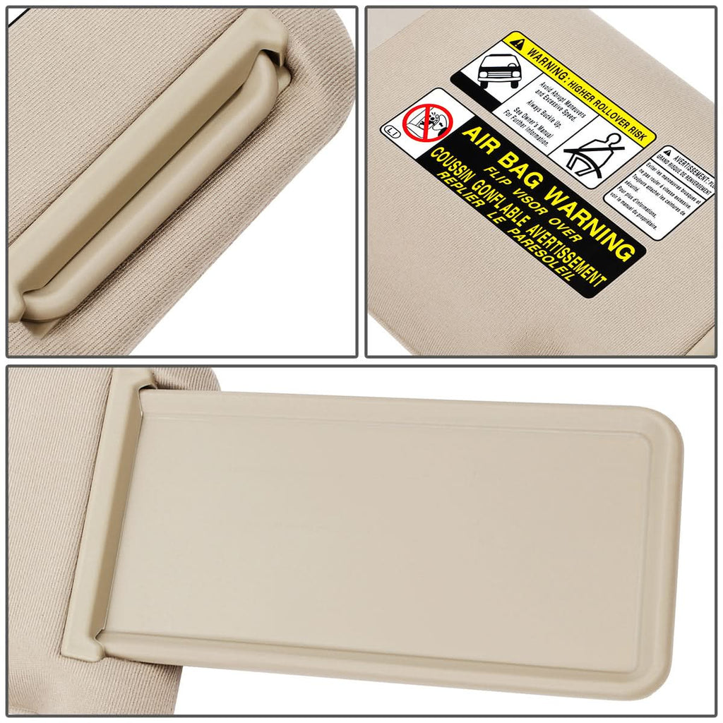 2005-2015 Toyota Tacoma Double Cab Sun Visor - Beige/Tan