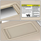 2010-2013 Toyota Highlander Sun Visor - Beige/Tan (Sunroof Models)
