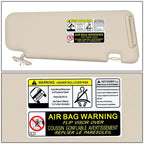 2008-2013 Toyota Highlander Sun Visor - Beige/Tan with Extension