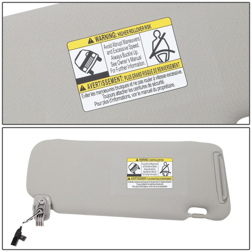 2010-2015 Mazda CX-9 Sun Visor with Lighted Mirror - Gray