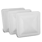 RV Roof Vent 14x14 Overall Dimension Replacement Lid White/Silver