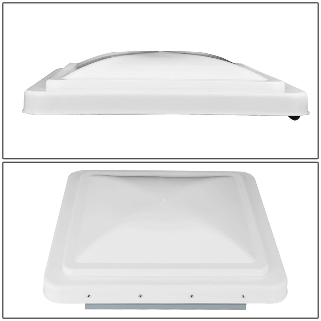 RV Roof Vent 14x14 Overall Dimension Replacement Lid White/Silver