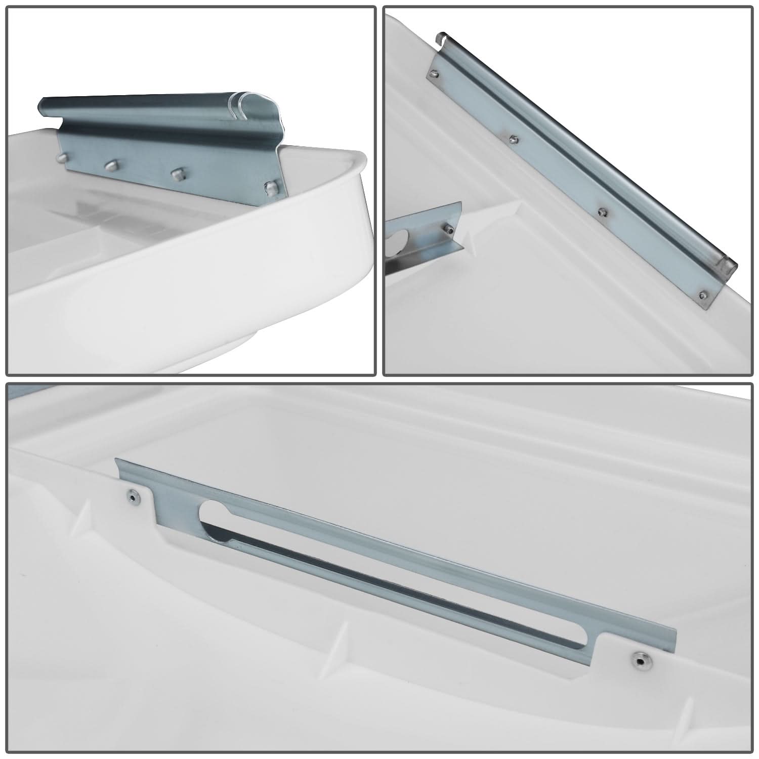 RV Roof Vent 14x14 Overall Dimension Replacement Lid White/Silver