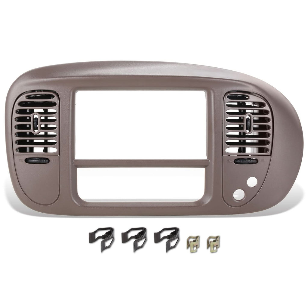 97-03 Ford F150 Center Dash Radio Climate Bezel Panel Brown