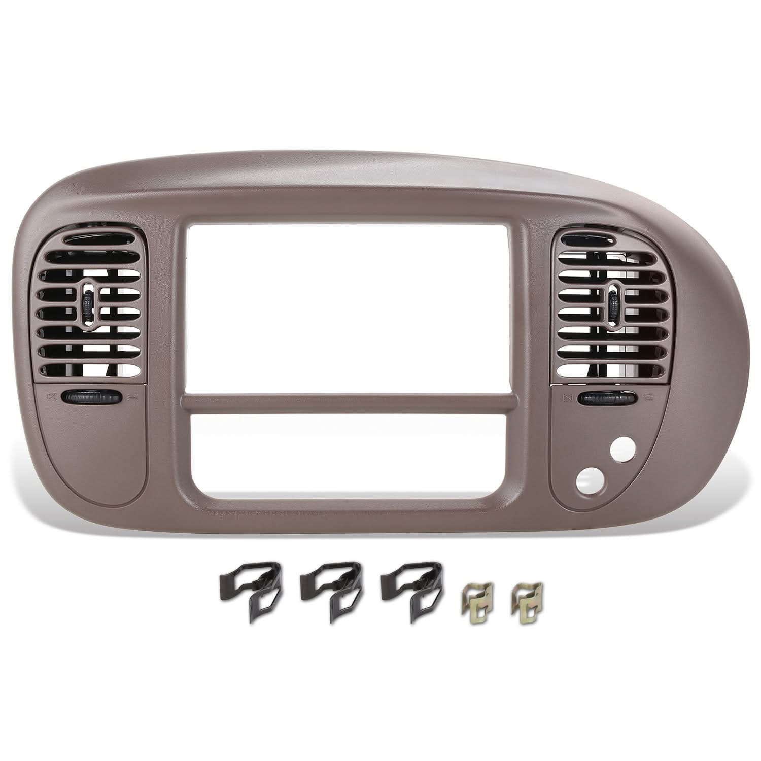 97-03 Ford F150 Center Dash Radio Climate Bezel Panel Brown