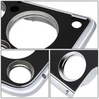 67-72 Chevrolet C10 Truck Dash Bezel 7 Hole Chrome Black Plastic