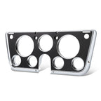 67-72 Chevrolet C10 Truck Dash Bezel 7 Hole Chrome Black Plastic