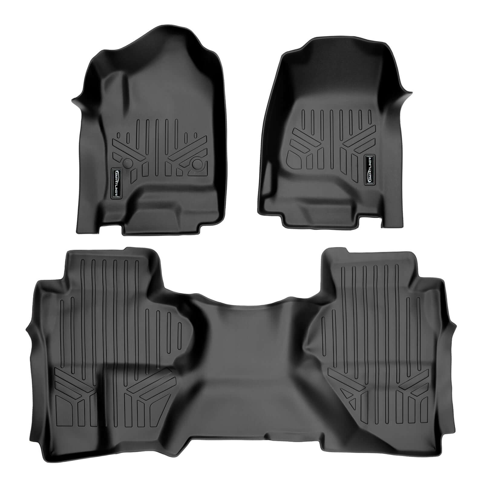 SMARTLINER Custom Fit Floor Liners For Double Cab 2019 Chevrolet Silverado 1500 LD (No OTH)