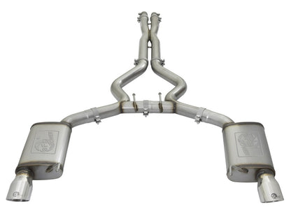 aFe MACHForce XP 3in 304 SS Cat-Back Exhausts w/ Polished Tips 15-17 Ford Mustang GT V8-5.0L/V6-3.7L