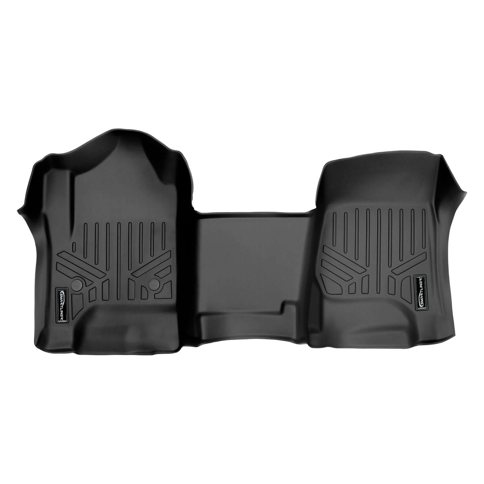 SMARTLINER Custom Fit Floor Liners For GMC Sierra 1500 Crew Cab 2014 - 2018 (Carpeted flooring) 1st Row Bench Half coverage