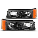 Raxiom 03-06 Chevrolet Silverado 1500 Axial Series Crystal Turn Signal and Parking Lights- Black