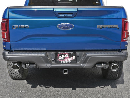 aFe MACHForce-XP 3in to 3-1/2in 304 SS Cat-Back Exhaust w/Polished Tips 17-18 Ford F-150 Raptor 3.5L