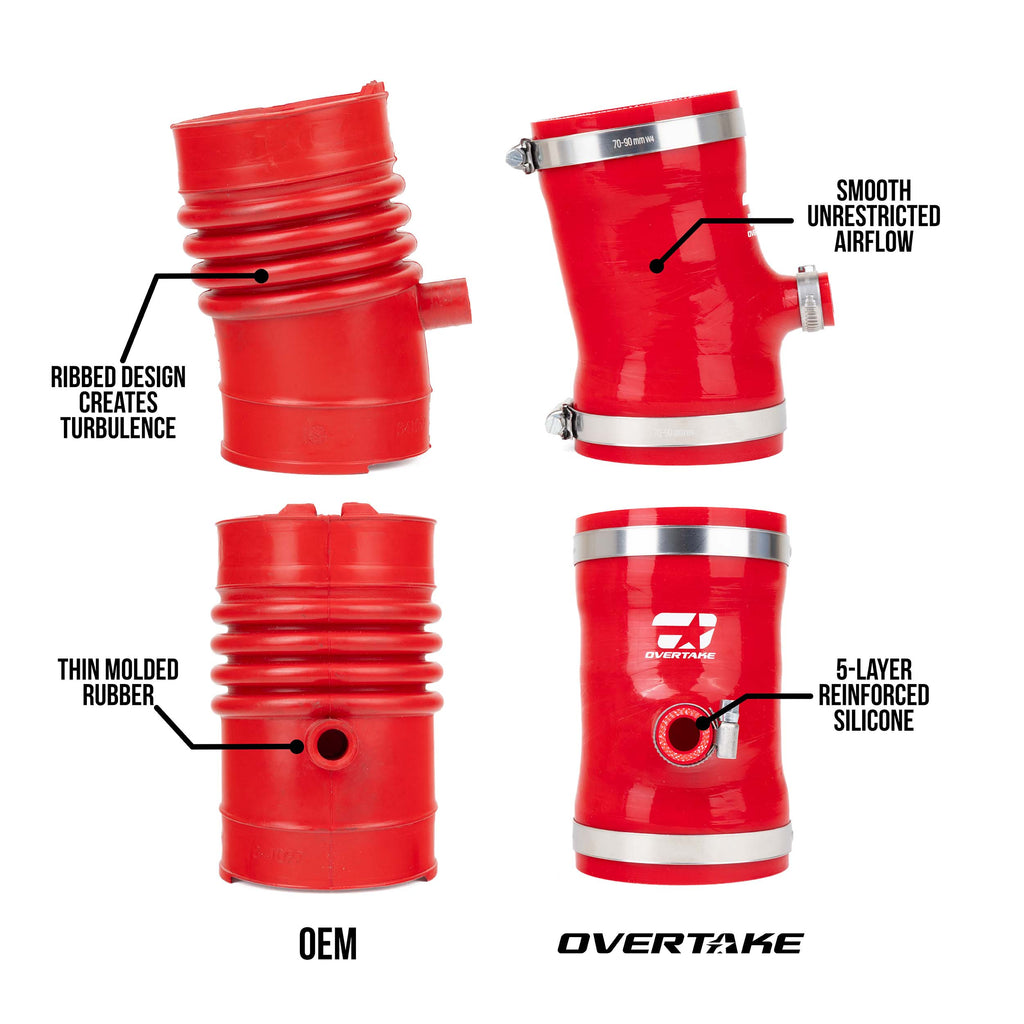 OVERTAKE GR Performance Intake Post MAF Hose Kit - Subaru 2022-2026 BRZ, Toyota 2022-2026 GR86