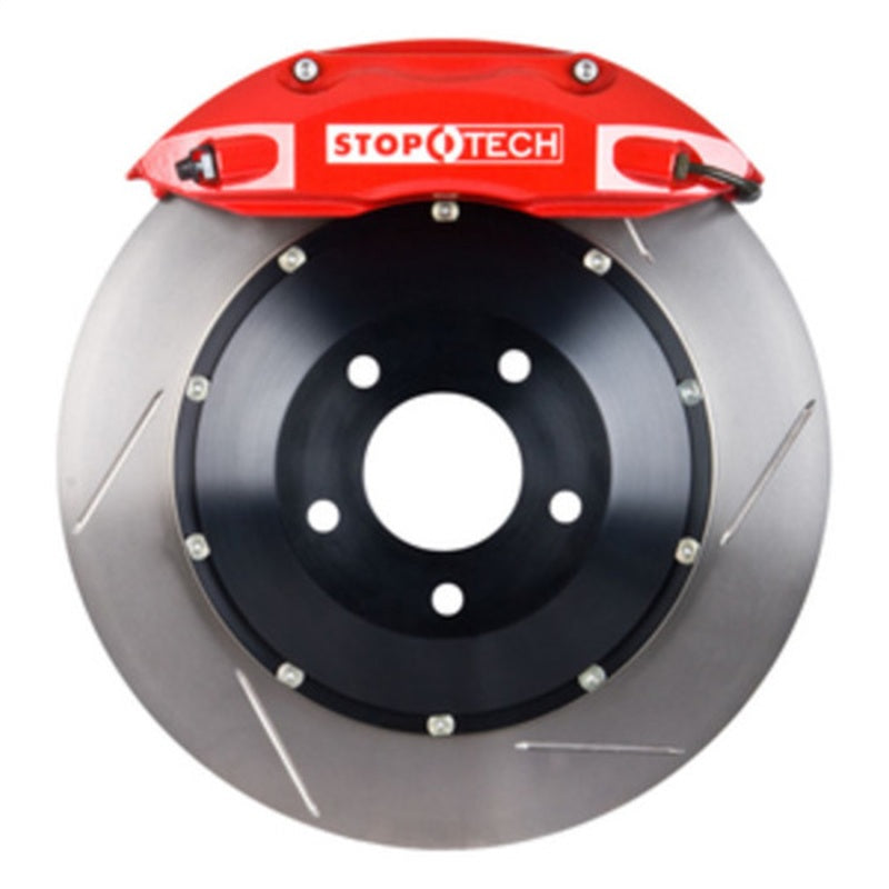 StopTech 96-04 Mercedes Benz Front BBK w/ Red ST-40 Calipers Slotted 355x32mm Rotors/Pads/SS Lines